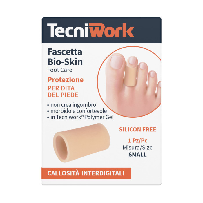 Fascetta tubolare per dita dei piedi in Tecniwork Polymer Gel color pelle Bio-Skin misura Small 1 pz