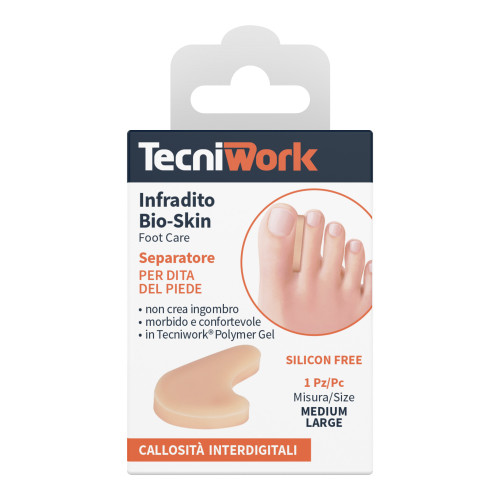 Infradito per dita dei piedi in Tecniwork Polymer Gel color pelle Bio-Skin misura Medium/Large 1 pz