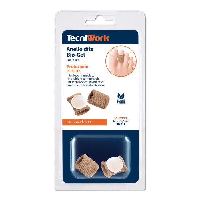 Anello dita in tessuto elastico con cuscinetto in Bio-Gel Small 2 pz