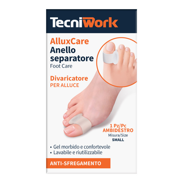 Alluxcare anello separatore e divaricatore per alluce misura Small 1 pz