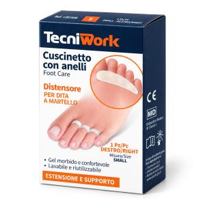 Cuscinetto con anelli per dita a martello in Gel misura Small piede destro 1 pz