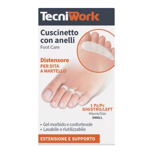 Cuscinetto con anelli per dita a martello in Gel misura Small piede sinistro 1 pz