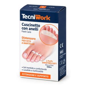 Cuscinetto con anelli per dita a martello in Gel misura Small piede sinistro 1 pz