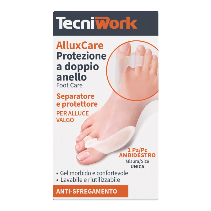 Alluxcare protezione a doppio anello per Alluce Valgo 1 pz