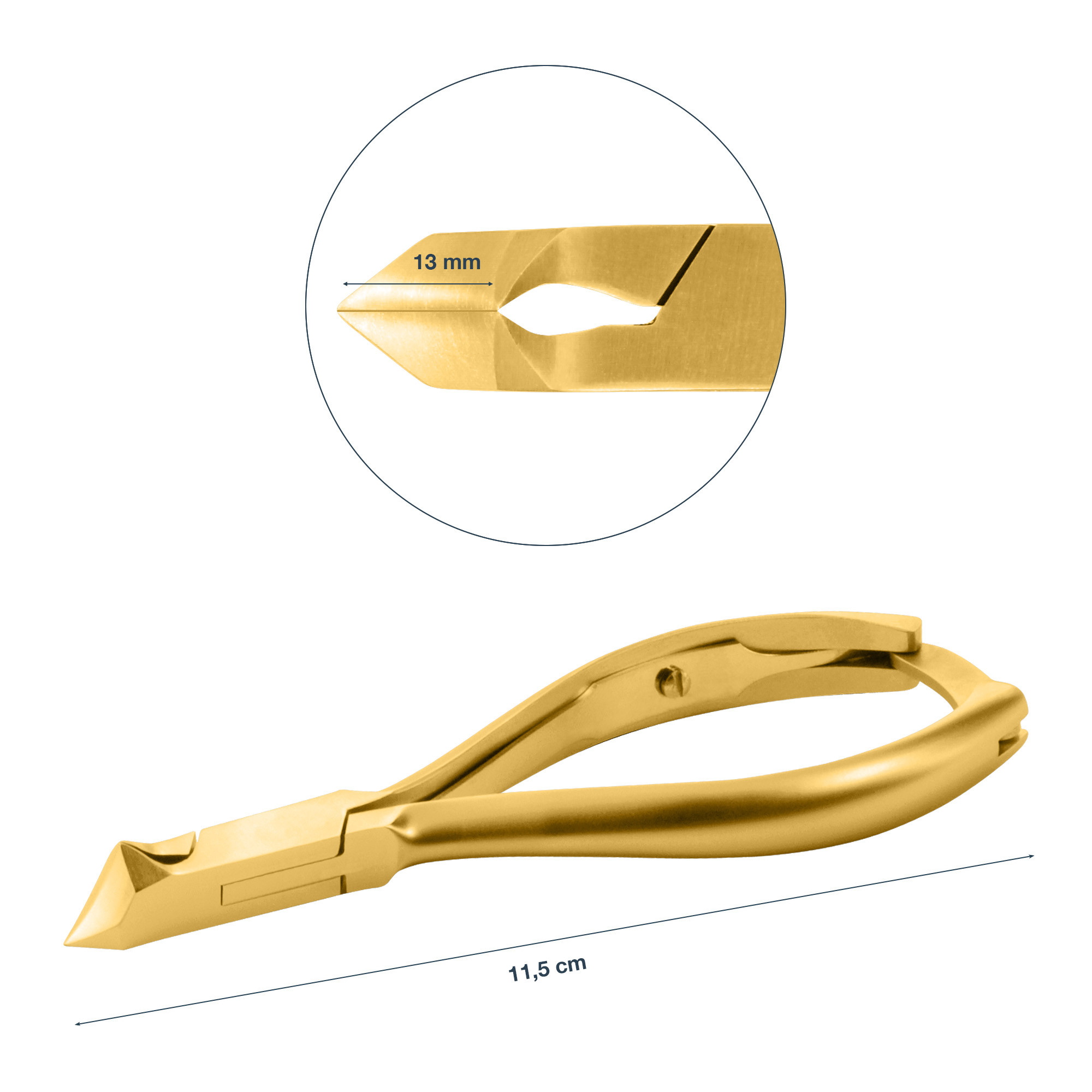 Tronchese professionale per unghie Gold Taglio Mezza Luna 13 mm