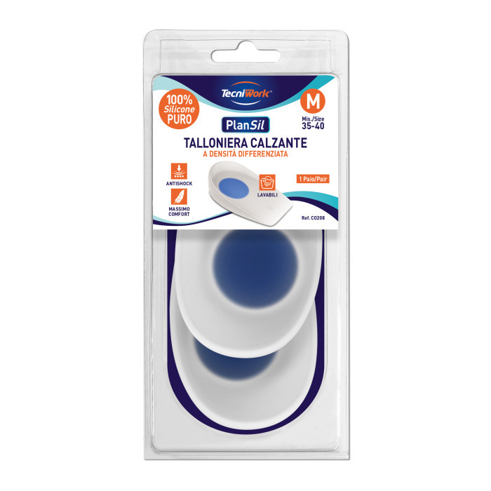 Talloniere calzanti in silicone con scarico misura Medium 1 paio