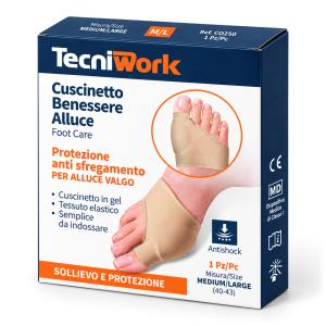 Cuscinetto Benessere Alluce protezione per Alluce Valgo in gel e tessuto Mis. M/L 1 pz