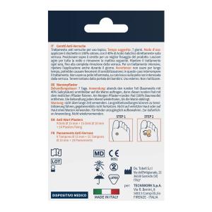 Cerotti anti-verruche per mani e piedi con 40% di Acido Salicilico 24+24 pz