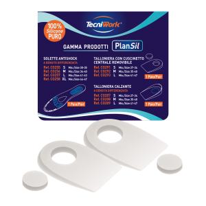 Talloniere in silicone con cuscinetto centrale removibile misura Medium 1 paio