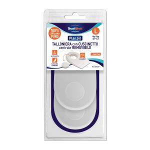 Talloniere in silicone con cuscinetto centrale removibile misura Large 1 paio