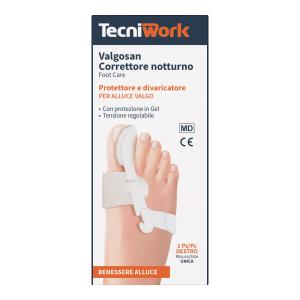 Correttore notturno per alluce valgo con protezione in gel per piede destro Valgosan 1 pz
