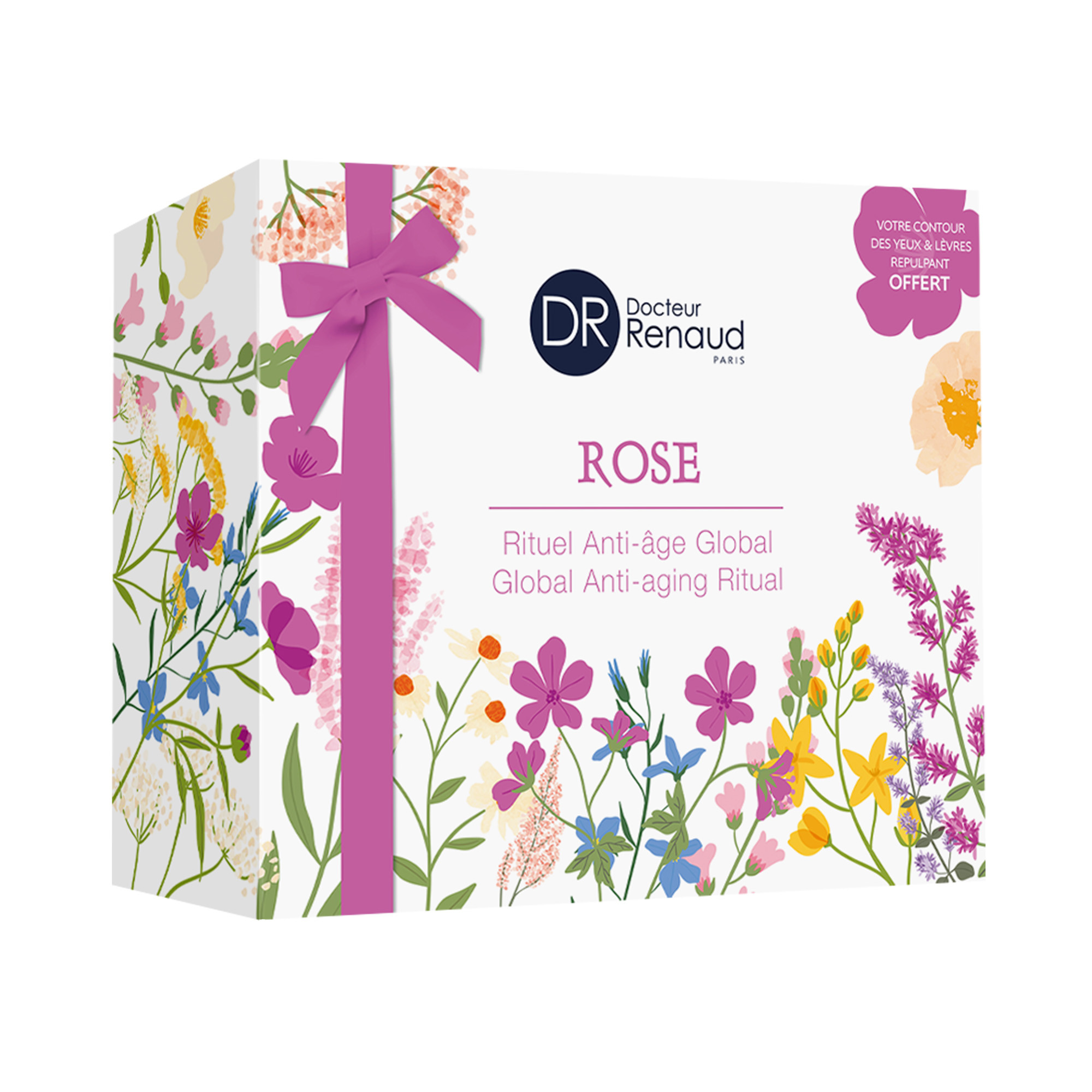 Cofanetto regalo Crema viso e Balsamo contorno occhi e labbra Anti Age alla Rosa