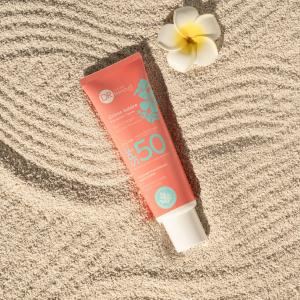 Crema solare viso anti-macchie SPF50 ai Fiori di Frangipane 50 ml