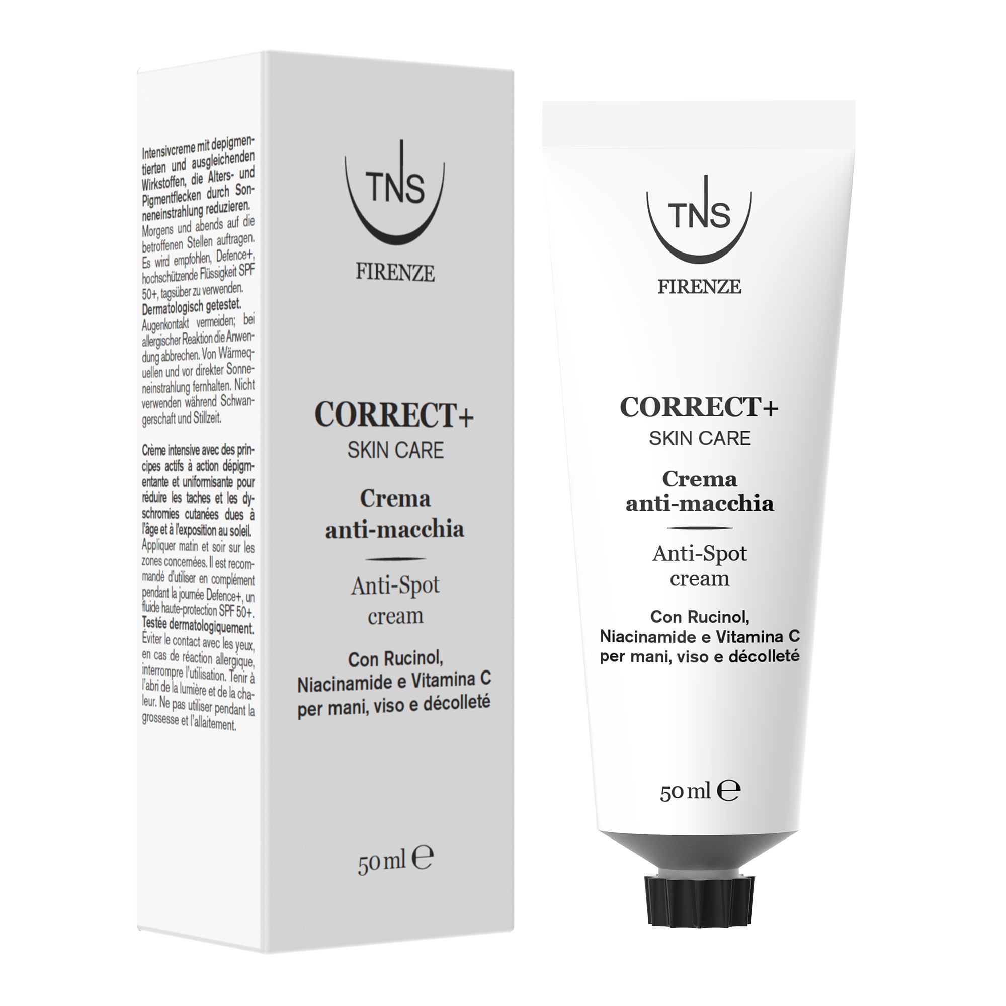 Crema anti-macchia mani e viso Correct+ TNS 50 ml