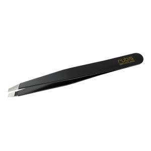 Pinzetta in Acciaio Inox con punta obliqua Rubis colore Nero