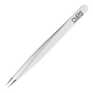 Pinzetta in Acciaio Inox con punta acuta Rubis colore Bianco