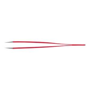 Pinzetta in Acciaio Inox con punta acuta Rubis colore Rosso