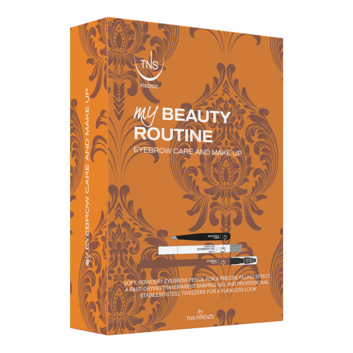 Cofanetto regalo Beauty Gift Gel fissante, Pinzetta, Matita marrone caldo sopracciglia TNS
