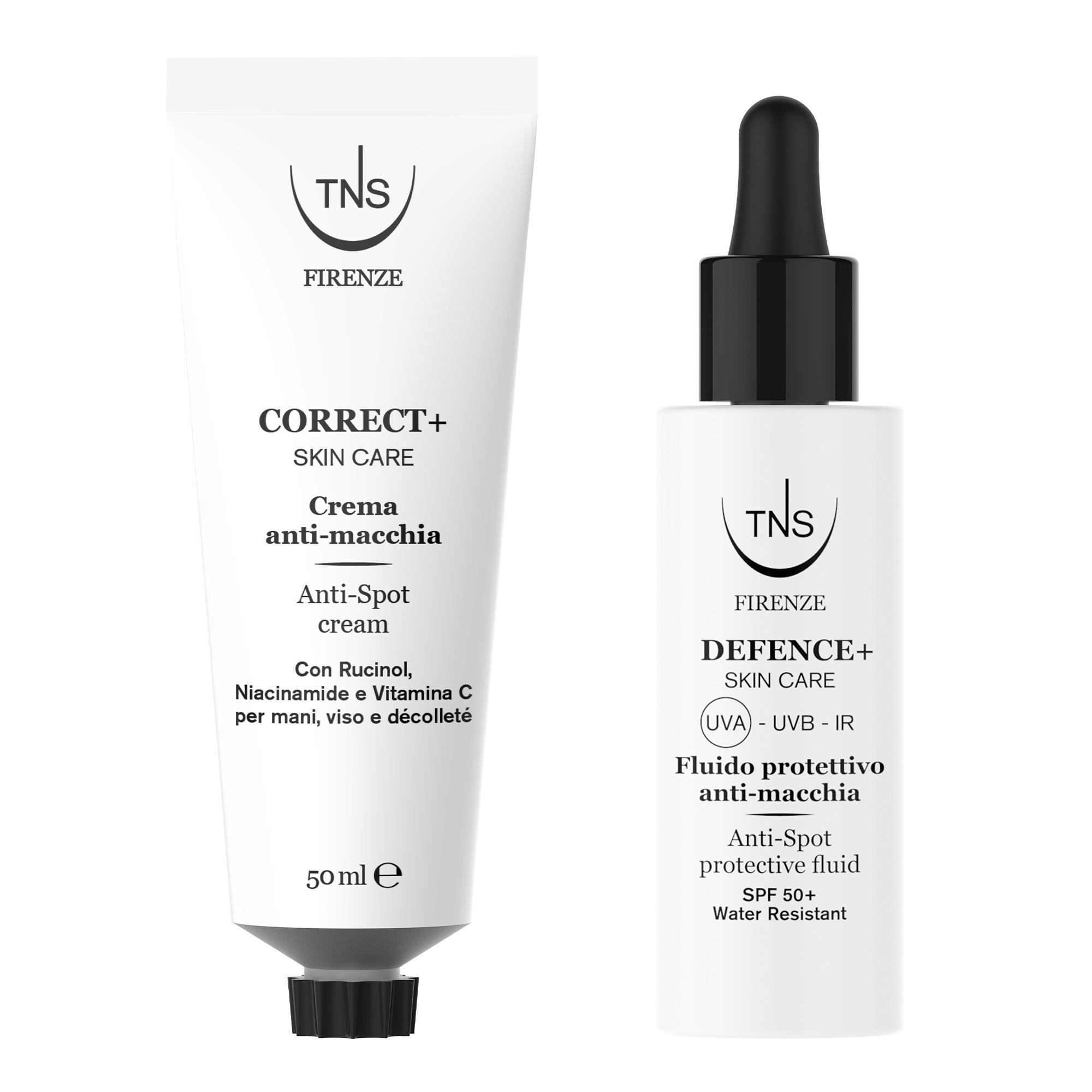 Kit Trattamento anti-macchia mani, viso e decolletè in Limited Edition TNS